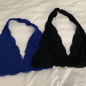 Urban outfitters black and cobalt bralette